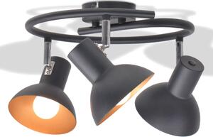 VidaXL Stropna svjetiljka za 3 žarulje E27 crno-zlatna