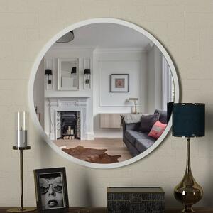 Okruglo zidno ogledalo u bijelom okviru Glob, ⌀ 59 cm