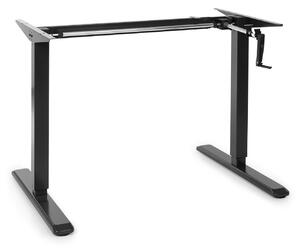 OneConcept Multidesk, visinski podesivi pisaći stol, manualni, 73-123 cm, crni