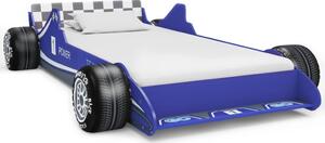 VidaXL Dječji krevet trkaći auto 90x200 cm plavi