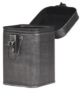 Crna metalna kutija za pohranu LABEL51, visina 17 cm