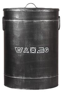 Crni metalni koš za prljavorublje LABEL51, ⌀ 40 cm