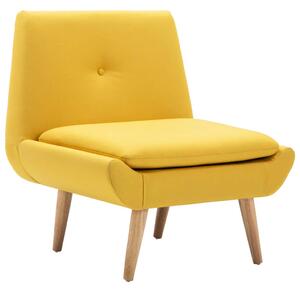VidaXL Fotelja od tkanine žuta