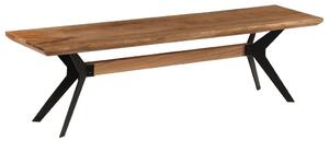 VidaXL Blagovaonska klupa od masivnog bagremovog drva i čelika 160 x 40 x 45 cm