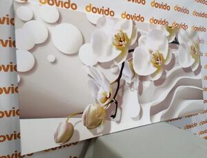 Slika orhideja na apstraktnom pozadini