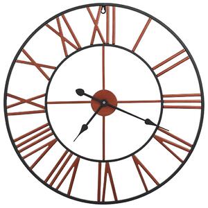VidaXL Zidni sat metalni 58 cm crveni