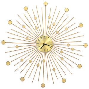 VidaXL Zidni sat metalni 70 cm zlatni