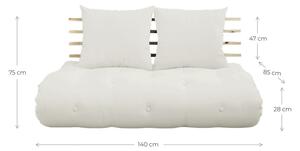 Kauč na razvlačenje Karup Design Shin Sano Natural Clear/Linen Beige