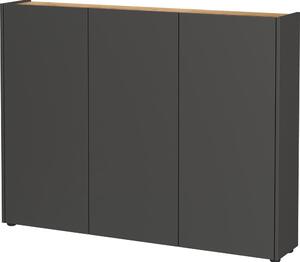 Antracitno sivi ormarić u dekoru hrasta 138x105x25 cm Libbiano – Germania