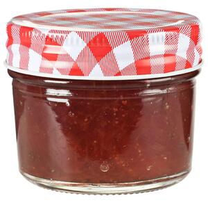 VidaXL Staklenke za džem s bijelo-crvenim poklopcima 96 kom 110 ml