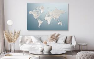 Slika na plutu zemljovid svijeta u originalnom dizajnu