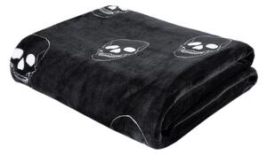 Tamno siva deka za bebe od mikropliša 130x170 cm Skulls – Catherine Lansfield