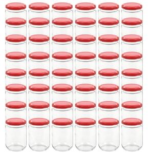 VidaXL Staklenke za džem s crvenim poklopcima 48 kom 230 ml