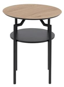 Crno-smeđi pomoćni stolić Actona Goldington, ⌀ 45 cm