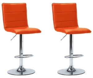 VidaXL Barske stolice od umjetne kože 2 kom narančaste