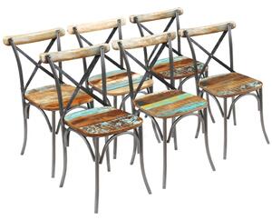 VidaXL Blagovaonske stolice od obnovljenog drva 6 kom