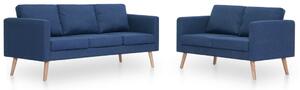 VidaXL 2-dijelni set sofa od tkanine plavi