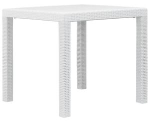 VidaXL Vrtni stol bijeli 79 x 79 x 72 cm plastika s izgledom ratana