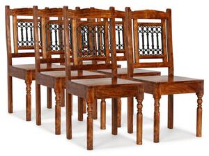 VidaXL Blagovaonske stolice od masivnog drva i šišama 6 kom klasične