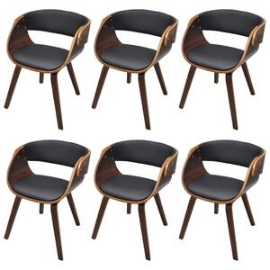 Blagovaonske stolice od umjetne kože 6 kom smeđe