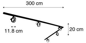 Sustav tračnica s 5 točaka crni 1-fazni - Go