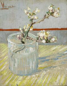 Reprodukcija Sprig of flowering almond in a glass (1888), Vincent van Gogh