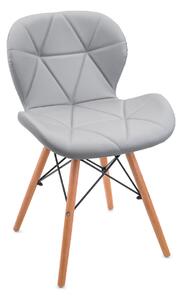 Kožna blagovaonska stolica Light Grey