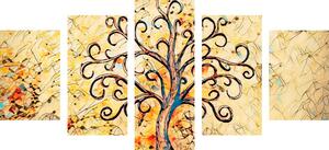 5-dijelna slika simbol drvo života