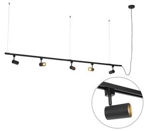 Moderni 1-fazni sustav visećih tračnica s 5 točaka u crnoj boji - Jeana