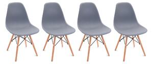 Set sivih stolica u skandinavskom stilu CLASSIC 3+1 GRATIS