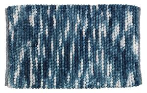 Plavi kupaonski tepih s memorijskom pjenom Wenko Smooth Blue, 90 x 60 cm