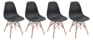 Set crnih stolica u skandinavskom stilu CLASSIC 3+1 GRATIS