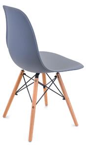 Blagovaonske stolice 4 kom tamnosive skandinavski stil Classic