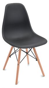 Stolica crna u skandinavskom stilu CLASSIC