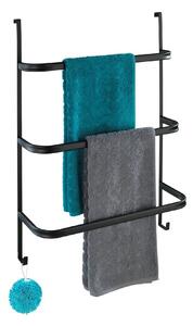 Crni stalak za ručnike Wenko Towel Holder Black, 21 x 54 cm