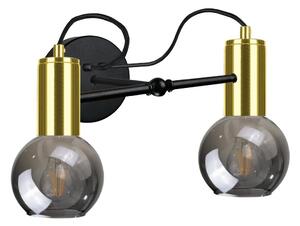 Zidna svjetiljka LIVA 2xE27/60W/230V crna/zlatna