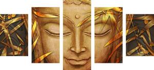 5-dijelna slika Buddha s osmijehom na licu