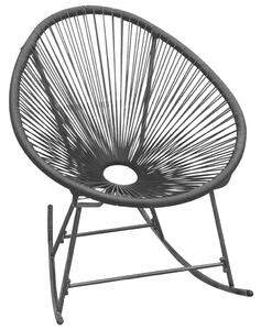 VidaXL Vrtna stolica za ljuljanje od poliratana crna