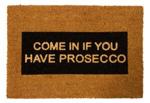 Otirač ​od prirodnih kokosovih vlakana Artsy Doormats Come In If you Have Prosecco Glitter, 40 x 60 cm