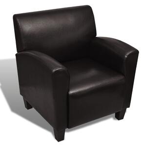 VidaXL Fotelja od umjetne kože tamnosmeđa