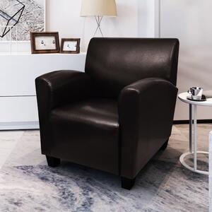 VidaXL Fotelja od umjetne kože tamnosmeđa