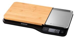 Sencor - Elektronska kuhinjska vaga s daskom od bambusa 2xAAA crna