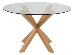 Blagovaonski stol sa staklenom pločom Actona Heaven, ⌀ 119 cm