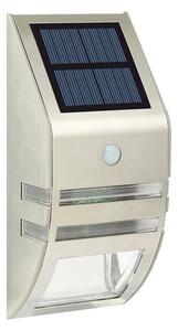 LED Solarna zidna svjetiljka sa senzorom LED/3,7V IP44 mat krom