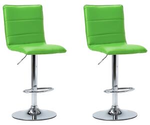 VidaXL Barske stolice od umjetne kože 2 kom zelene
