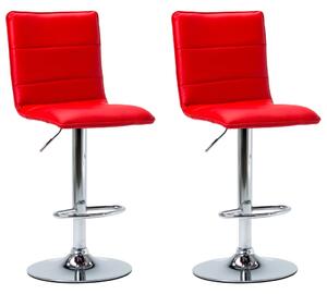 VidaXL Barske stolice od umjetne kože 2 kom crvene