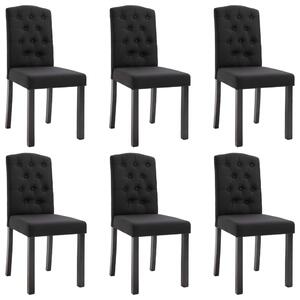 VidaXL Blagovaonske stolice od tkanine 6 kom crne