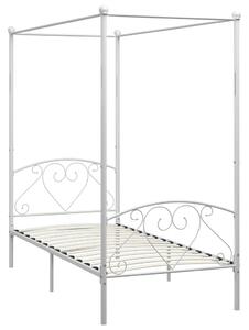 VidaXL Okvir za krevet s nadstrešnicom bijeli metalni 90 x 200 cm