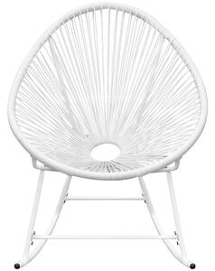 VidaXL Vrtna stolica za ljuljanje od poliratana bijela