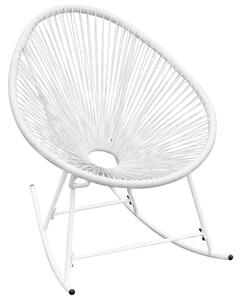 VidaXL Vrtna stolica za ljuljanje od poliratana bijela